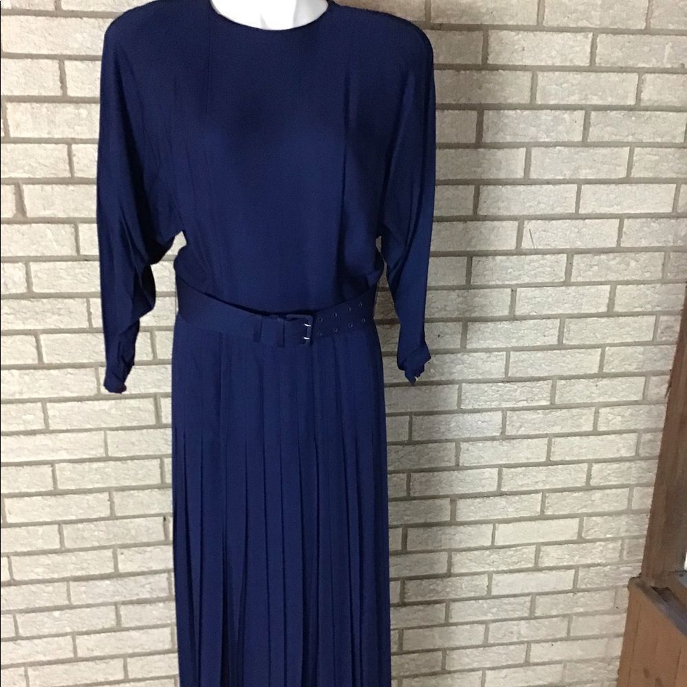Kenar blue pleated dress size 14